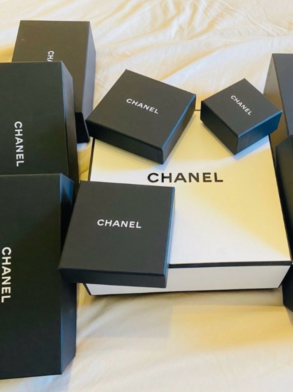 🛍️Chanel Authentic Branded Boxes & Camellias. See listing for pricing.